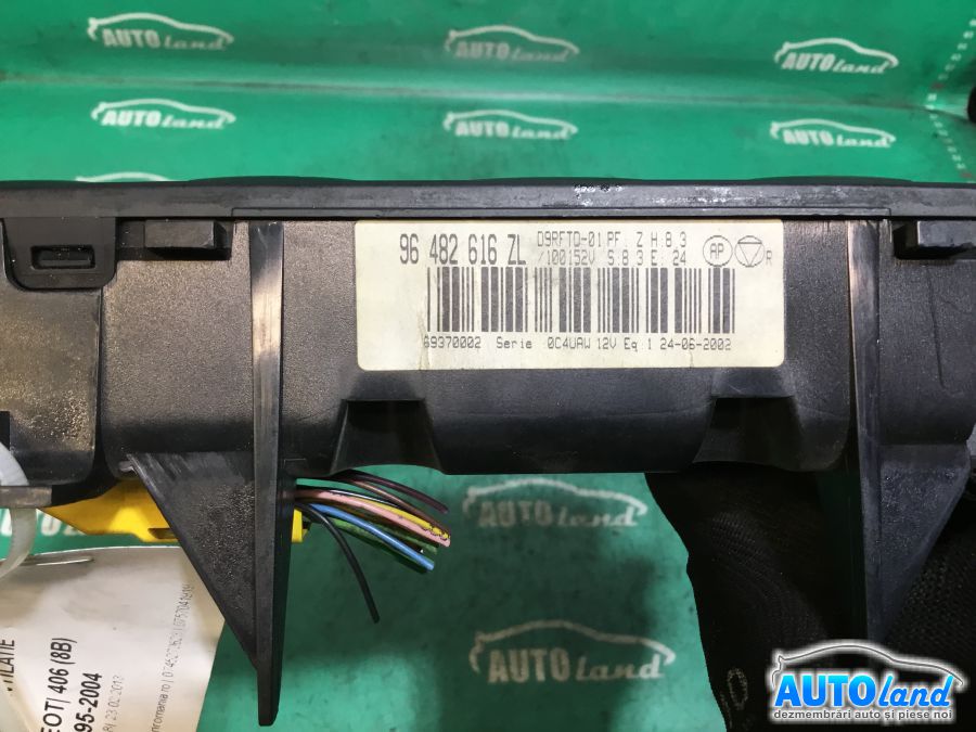 Panou Comanda AC (ventilatie) PEUGEOT 406 (8B) 1995-2004 Cod 96492616ZL 