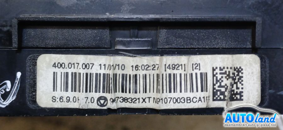 Panou Comanda Ac (ventilatie) PEUGEOT 5008 2009-2026 Cod 96738321XT 