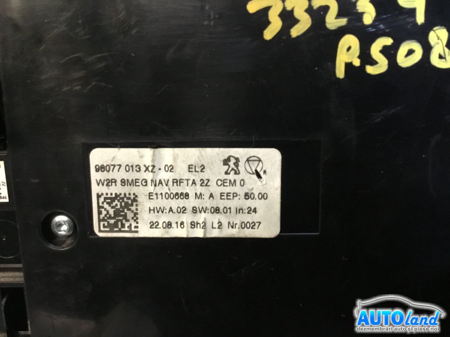 Panou Comanda AC (ventilatie) PEUGEOT 508 2010-2025 Cod 98077013XZ 