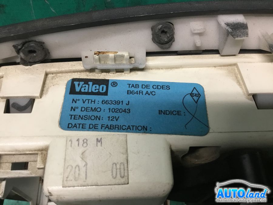 Panou Comanda AC (ventilatie) RENAULT MEGANE I (BA0/1_) 1996-2003 Cod 663391J 