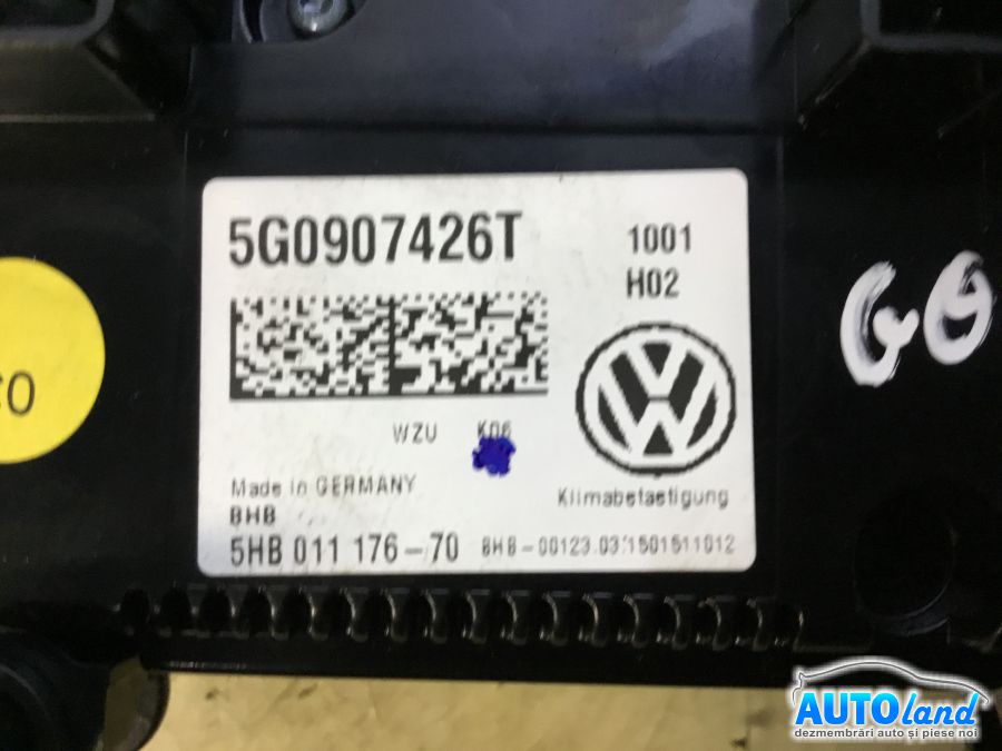 Panou Comanda Ac (ventilatie) VOLKSWAGEN GOLF VII 2012-2025 Cod 5G0907426T 