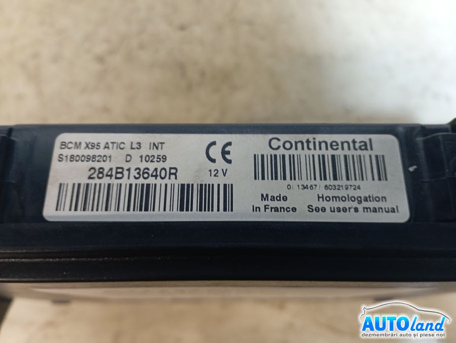 Panou Sigurante (tablou) RENAULT SCENIC III (JZ0/1_) 2009-2025 Cod 284B13640R 