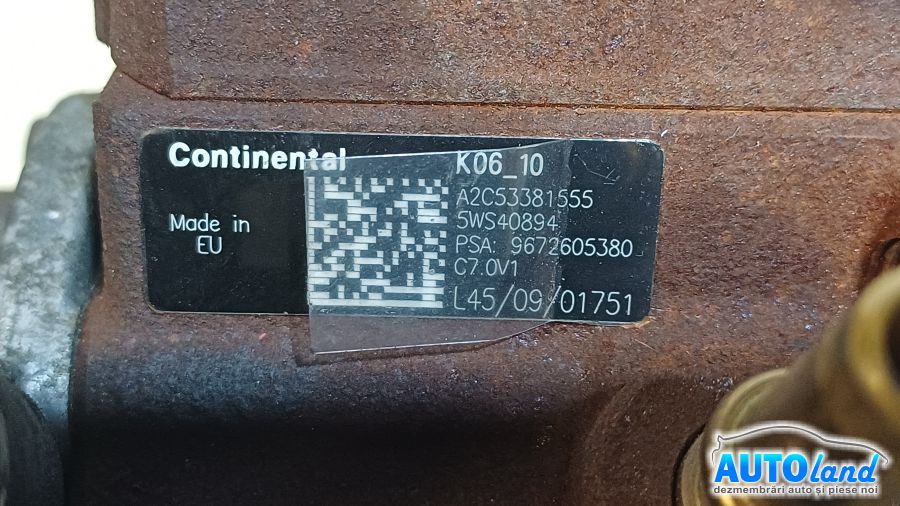 Pompa Injectie CITROEN DS4 2011-2026 Cod 9672605380 