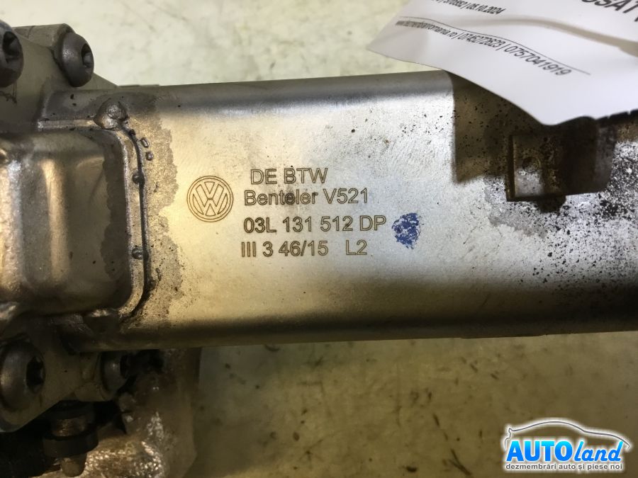 Racitor EGR VOLKSWAGEN PASSAT (362) 2010-2025 Cod 03L131512DP 