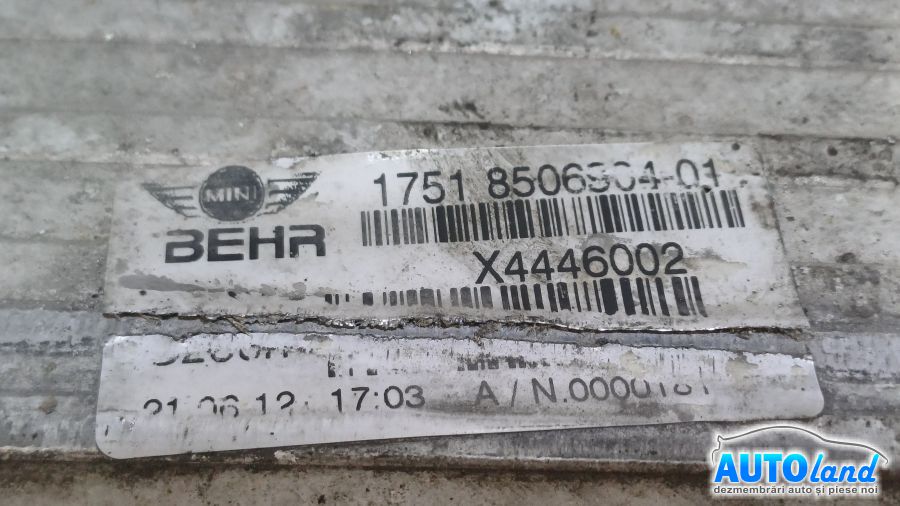 Radiator Intercooler MINI COUNTRYMAN (R60) 2010-2014 Cod 8506904 