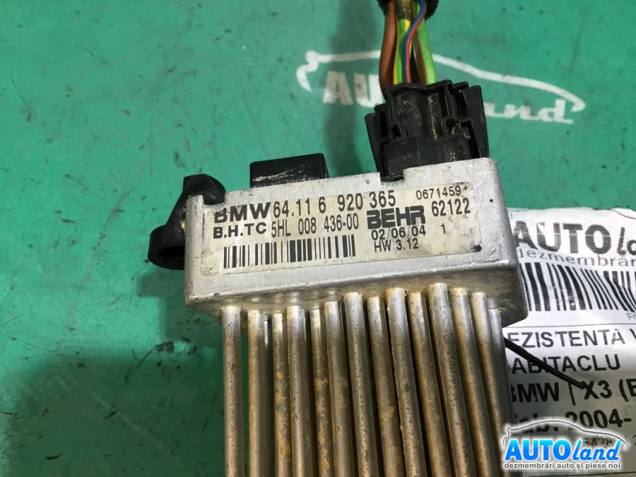 Rezistenta Ventilator Habitaclu BMW X3 (E83) 2004-2025