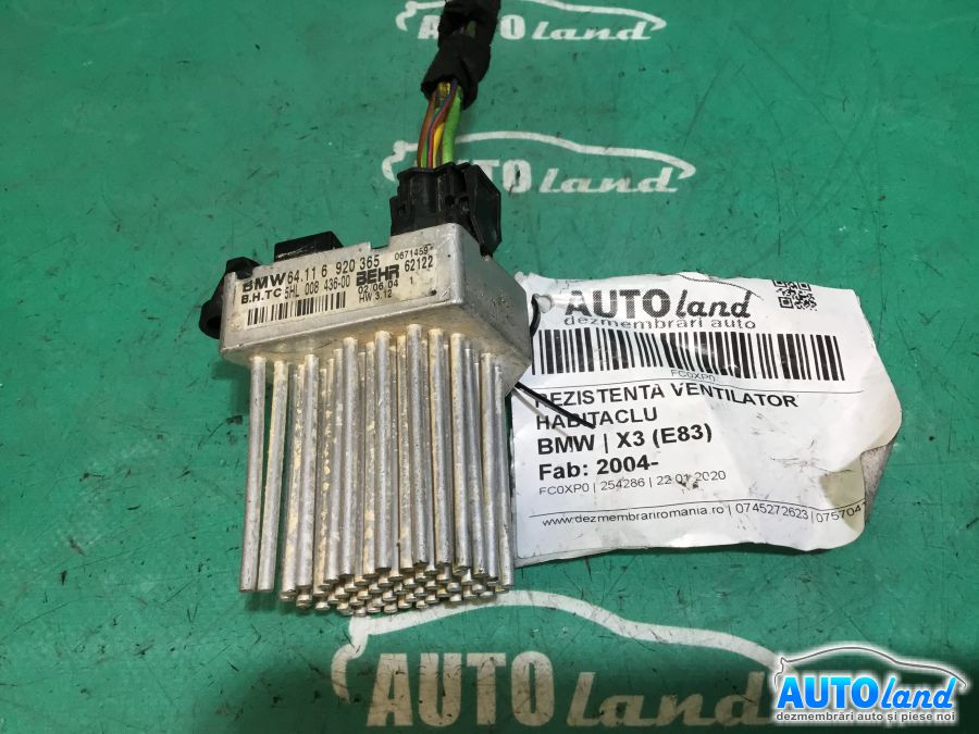 Rezistenta Ventilator Habitaclu BMW X3 (E83) 2004-2025