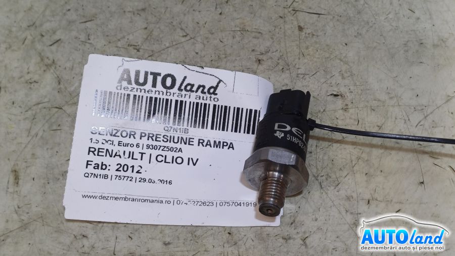 Senzor Presiune Rampa RENAULT CLIO IV 2012-2025 Cod 9307Z502A 