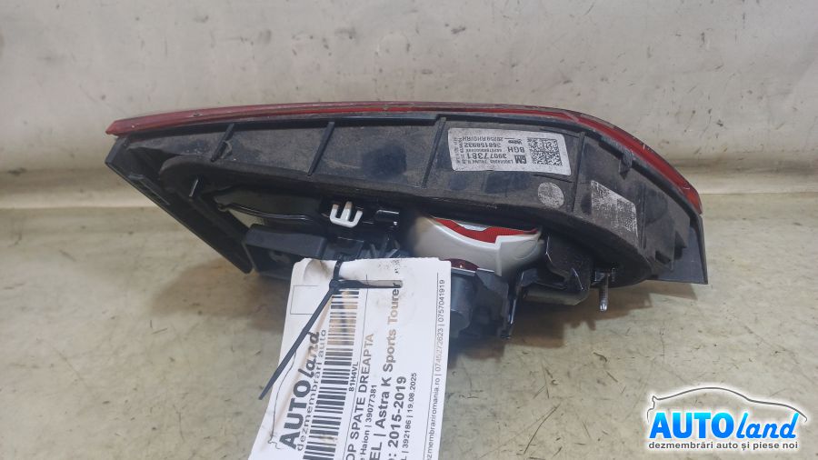 Stop Spate Dreapta OPEL Astra K Sports Tourer 2015-2019 Cod 39077381 