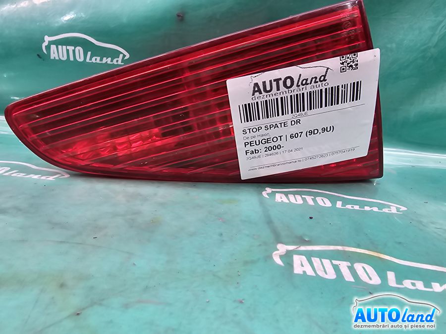 Stop spate Dreapta PEUGEOT 607 (9D,9U) 2000-2025