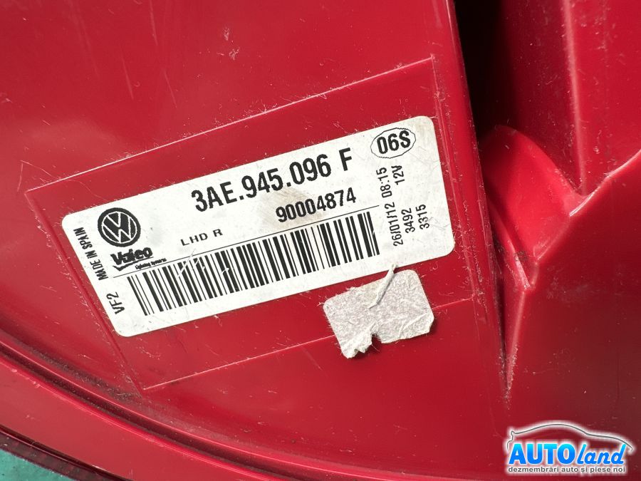 Stop spate Dreapta VOLKSWAGEN PASSAT (3AA,B7) 2011-2025 Cod 3AE945096F 