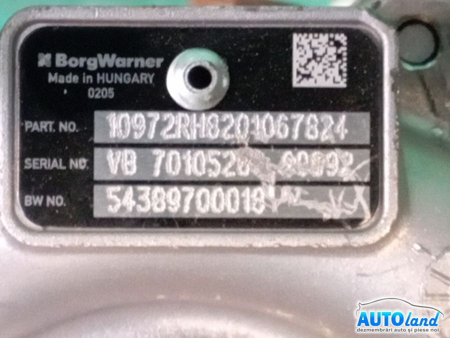 Turbo RENAULT MEGANE III Hatchback (BZ0/1_) 2008-2025 Cod 54389880018 