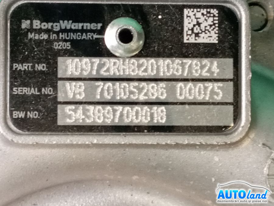 Turbo RENAULT SCENIC III (JZ0/1_) 2009-2025 Cod 54389880018 