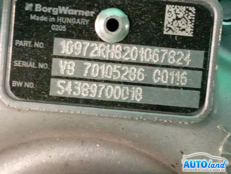 Turbo RENAULT TRAFIC III 2013-2025 Cod 54389880018 