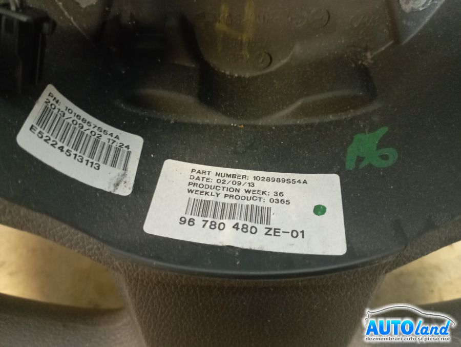 Volan PEUGEOT 508 2010-2025 Cod 96780480ZE 